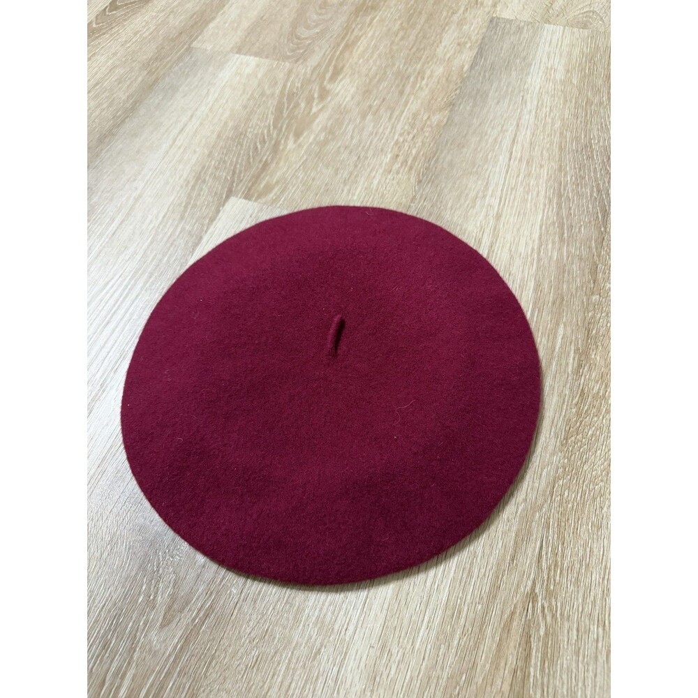 Vintage 100% Wool Red Baret Hat Women's Dorothea Knitting Mills Basque Beret